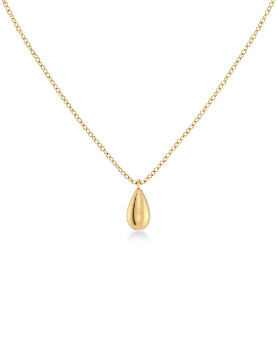 Kullattu Edblad Drop Mini Necklace Gold -kaulakoru kyynelriipuksella