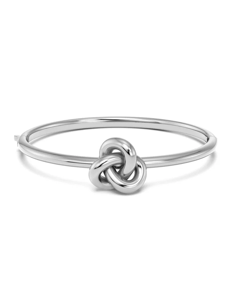 Teräksinen Edblad Infinity Knot Bangle Silver -rannerengas L 129918 edestä
