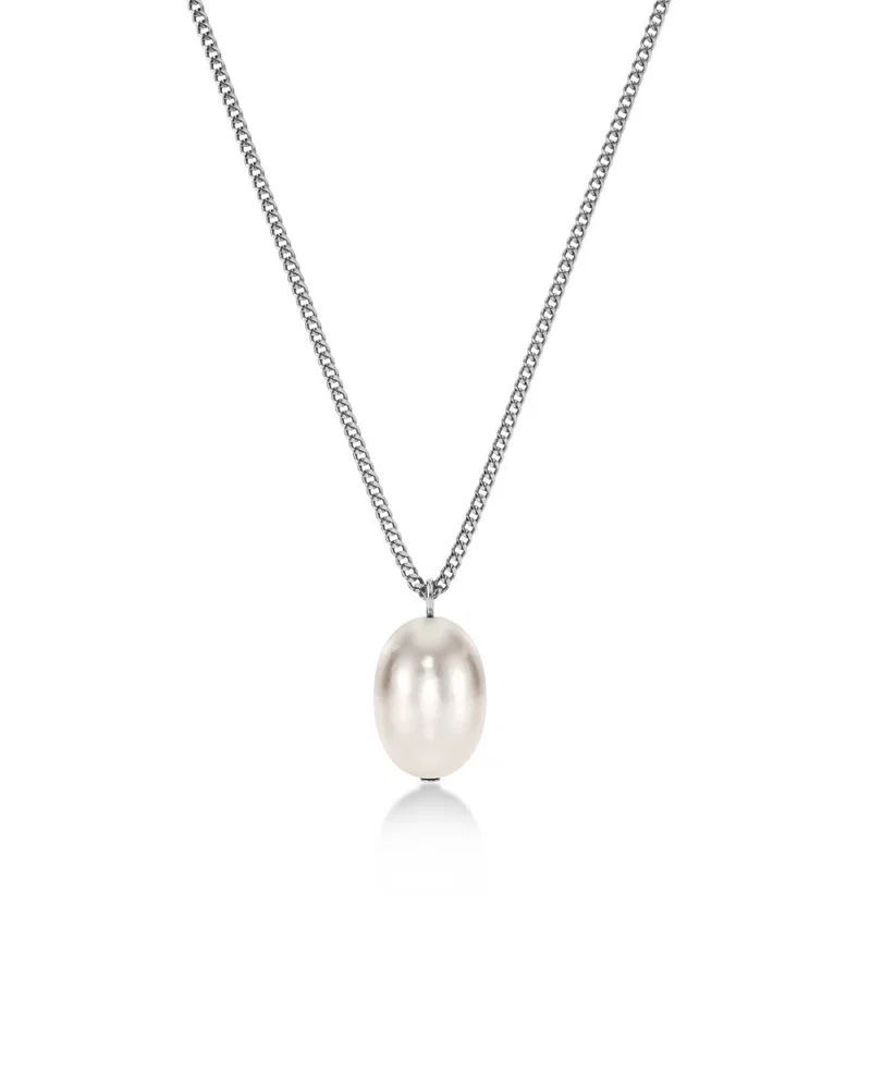 Edblad Perla Necklace L Silver pärlhalsband i blankt stål 130664