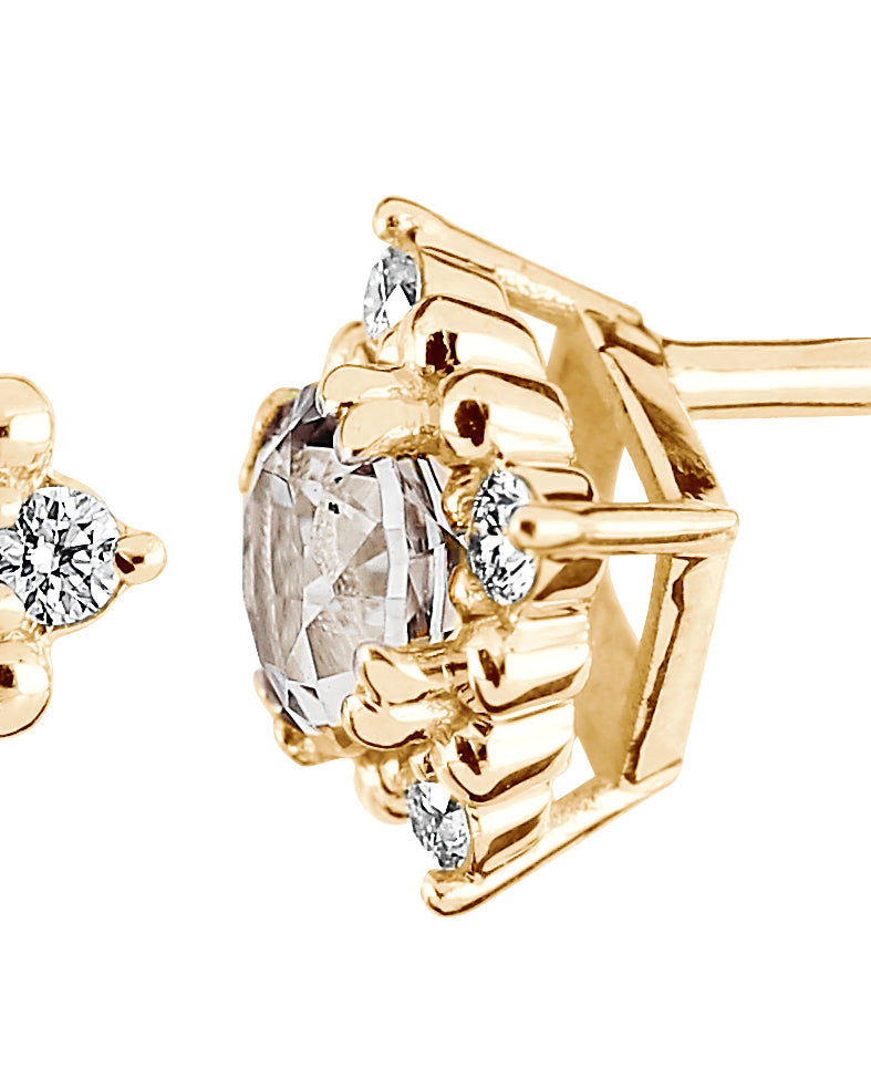 Kohinoor Celeste 143-440MO-08 örhängen med diamanter och morganit