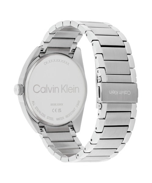 Calvin Klein Progress CK25200446 klockans baksida är silverfärgad.