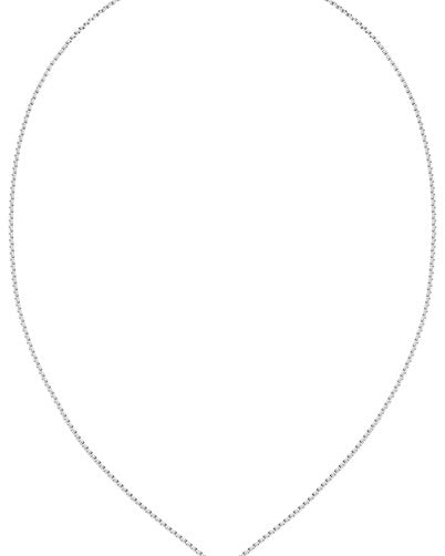 Calvin Klein Minimalistic Squares CKJ35000486 halsband är silverfärgat och har ett fyrkantigt platta som hänge. Längst ner till höger på hänget finns CK-logo.