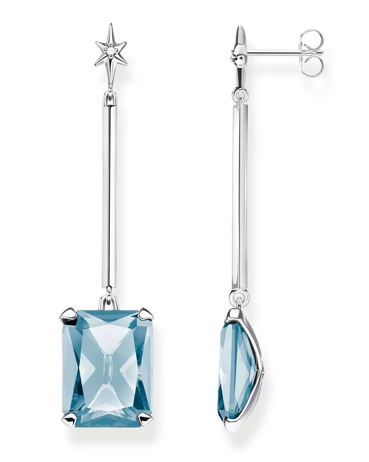 Thomas Sabo H2071-009-1 Blue Stone with Star silverörhängen med stjärna och ljusblå sten.