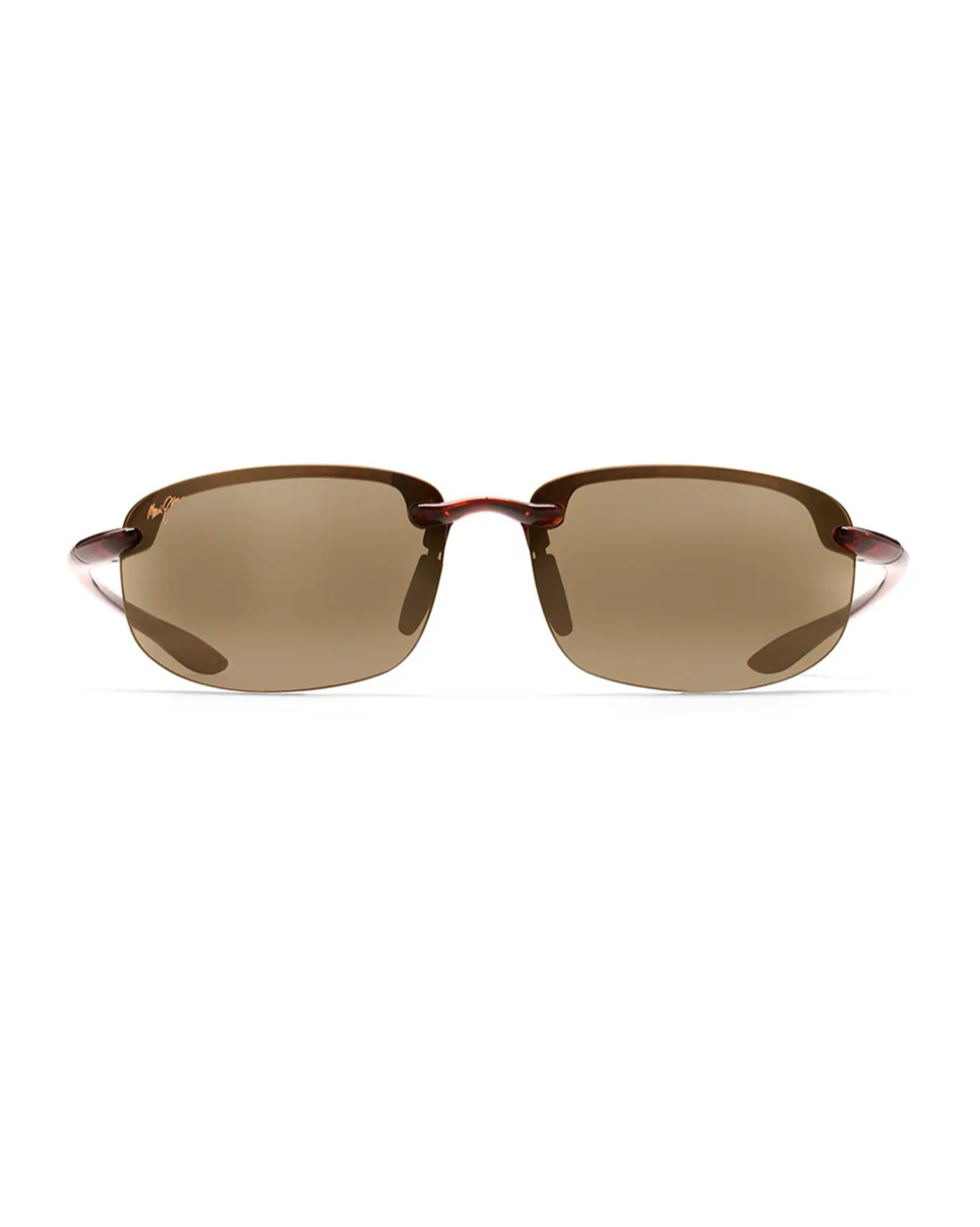 Maui Jim Ho'okipa Reader H807-1020 Tortoise solglasögon med läsruta (+2.00) och bronstonade HCL Bronze-linser framifrån.