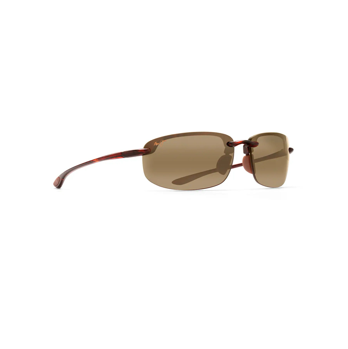 Kehystömät Maui Jim Ho'okipa Reader H807-1020 Tortoise -lukuaurinkolasit etuviistosta.