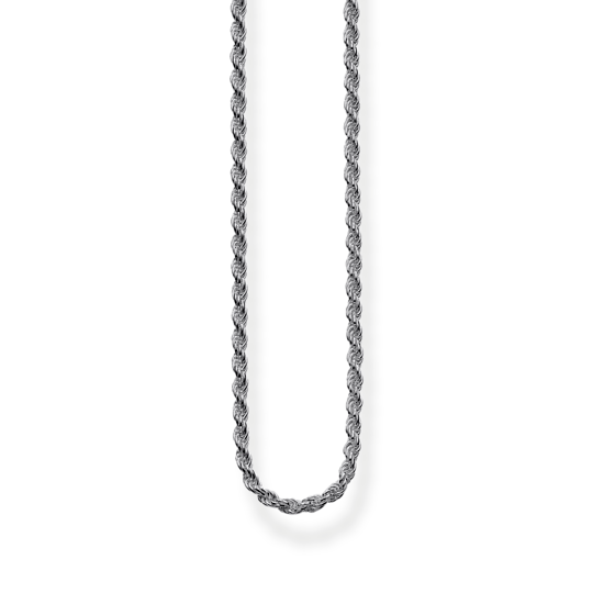 Thomas Sabo Cord Chain-halsbandet KE1349-637-12 är en 2 mm bred kedja i oxiderat silver.