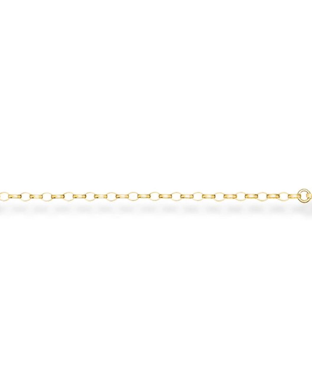 Thomas Sabo Extension Chain KE1558-413-12-L10 är en cirka 3 mm tjock förgylld silverkedja som förlänger längden på ditt halsband upp till tio centimeter.