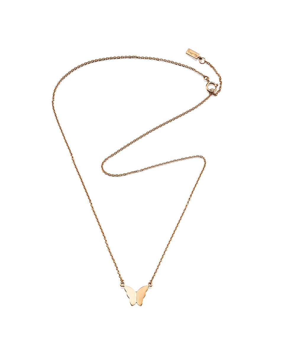 Efva Attling Little Miss Butterfly 10-101-01017 halsband har en tunn guldkedja prydd med en fjäril.