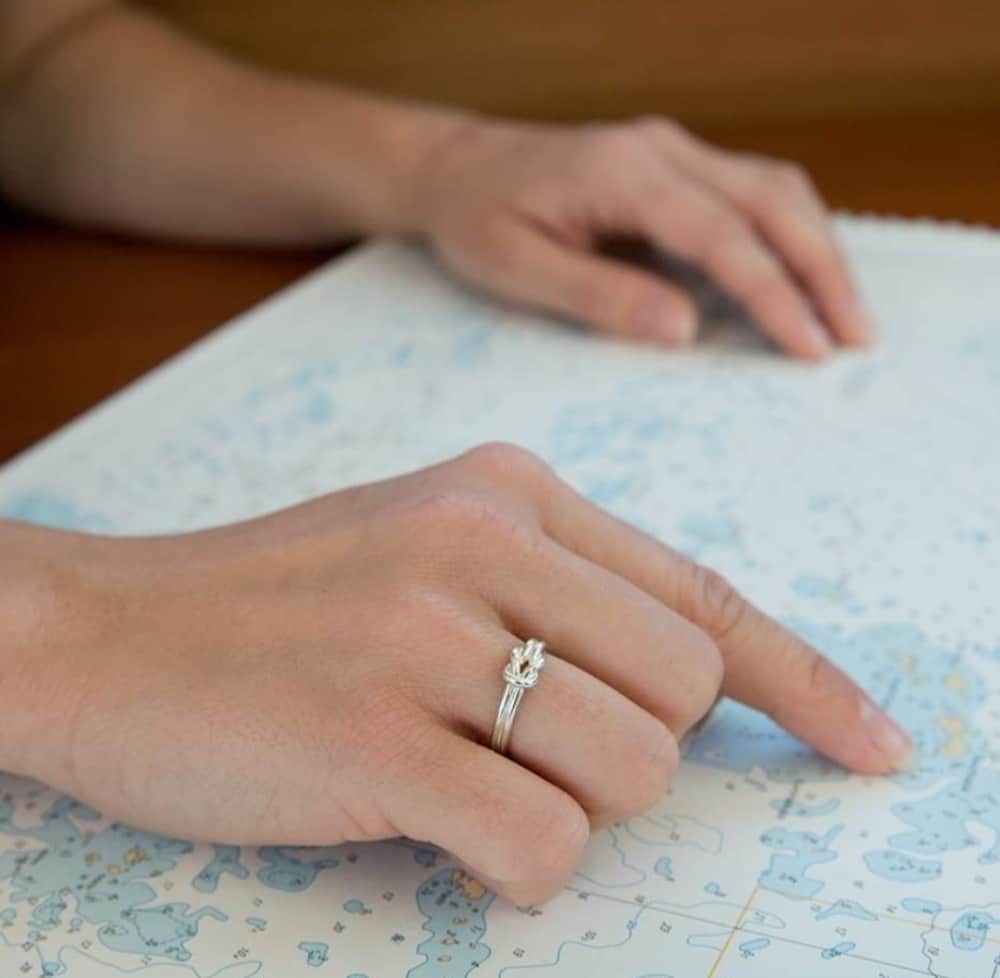 Guldviva Råbandsknop ring, sormus