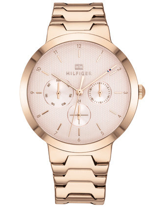 Roséguldfärgad Tommy Hilfiger Alessa 1782076 damklocka med multifunktionsurtavla.