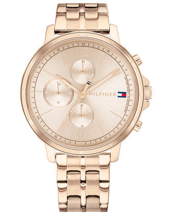 Roséguldfärgad Tommy Hilfiger Madison damklocka TH1782190 med länkarmband