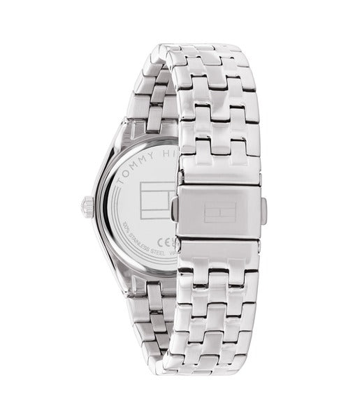 Tommy Hilfiger Rachel TH1782548 klockans baksida är silverfärgad.