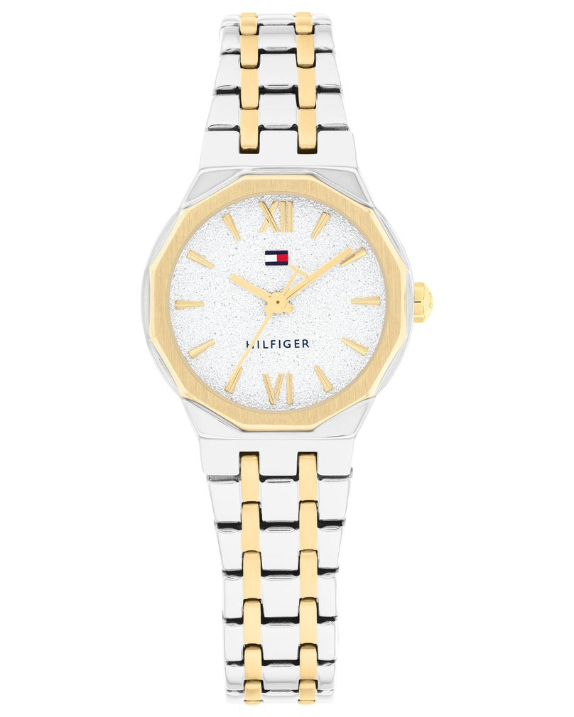Smidig Tommy Hilfiger TH1782888 damklocka med tvåfärgat stålarmband.