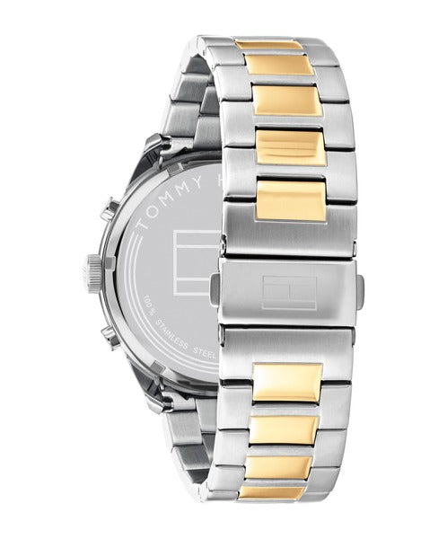 Tommy Hilfiger Matthew TH1791944 klockans baksida är silverfärgad.