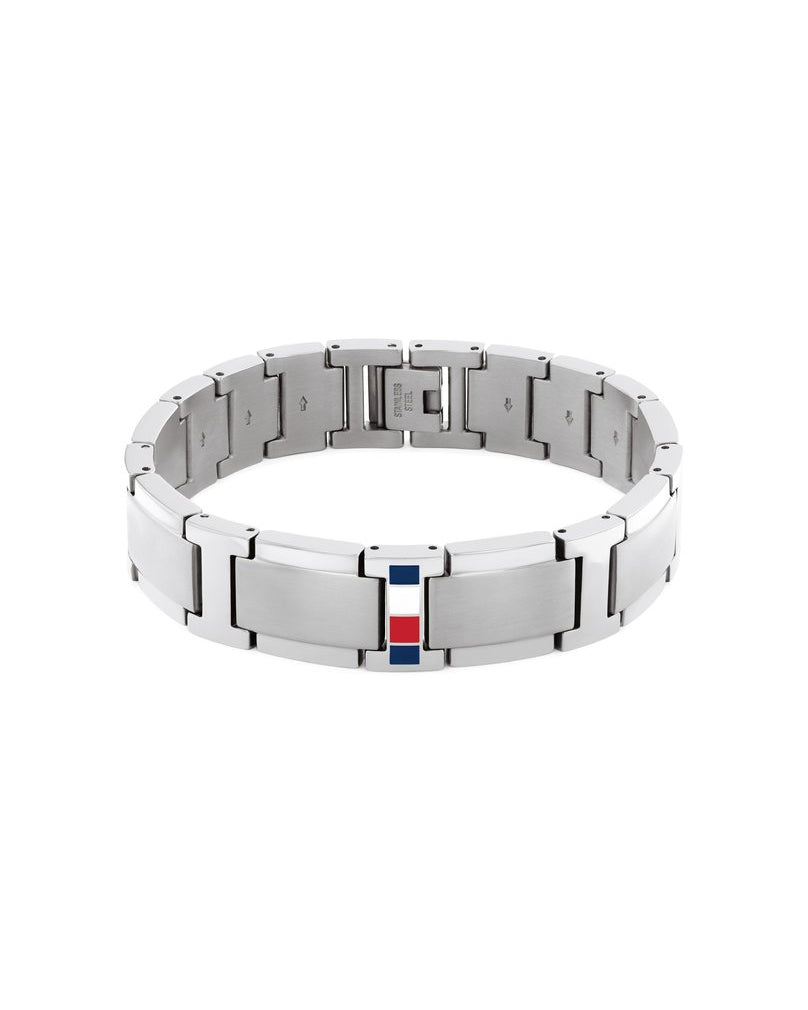 Teräksinen Tommy Hilfiger Jameson THJ2790657 -palarannekoru lippulogolla