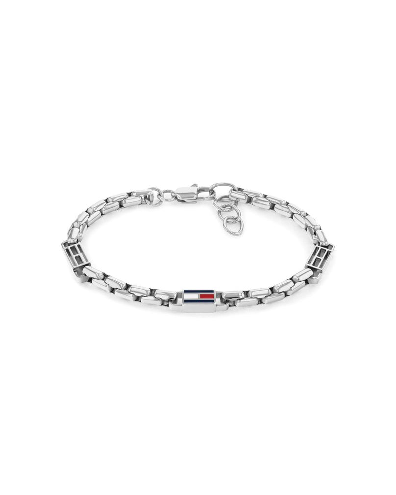 Tommy Hilfiger 3D Flag metallarmband i stål med justerbar längd.