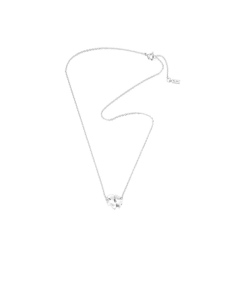 Efva Attling Violet 10-100-01438 halsband har en tunn ankarkedja och ett violett hänge