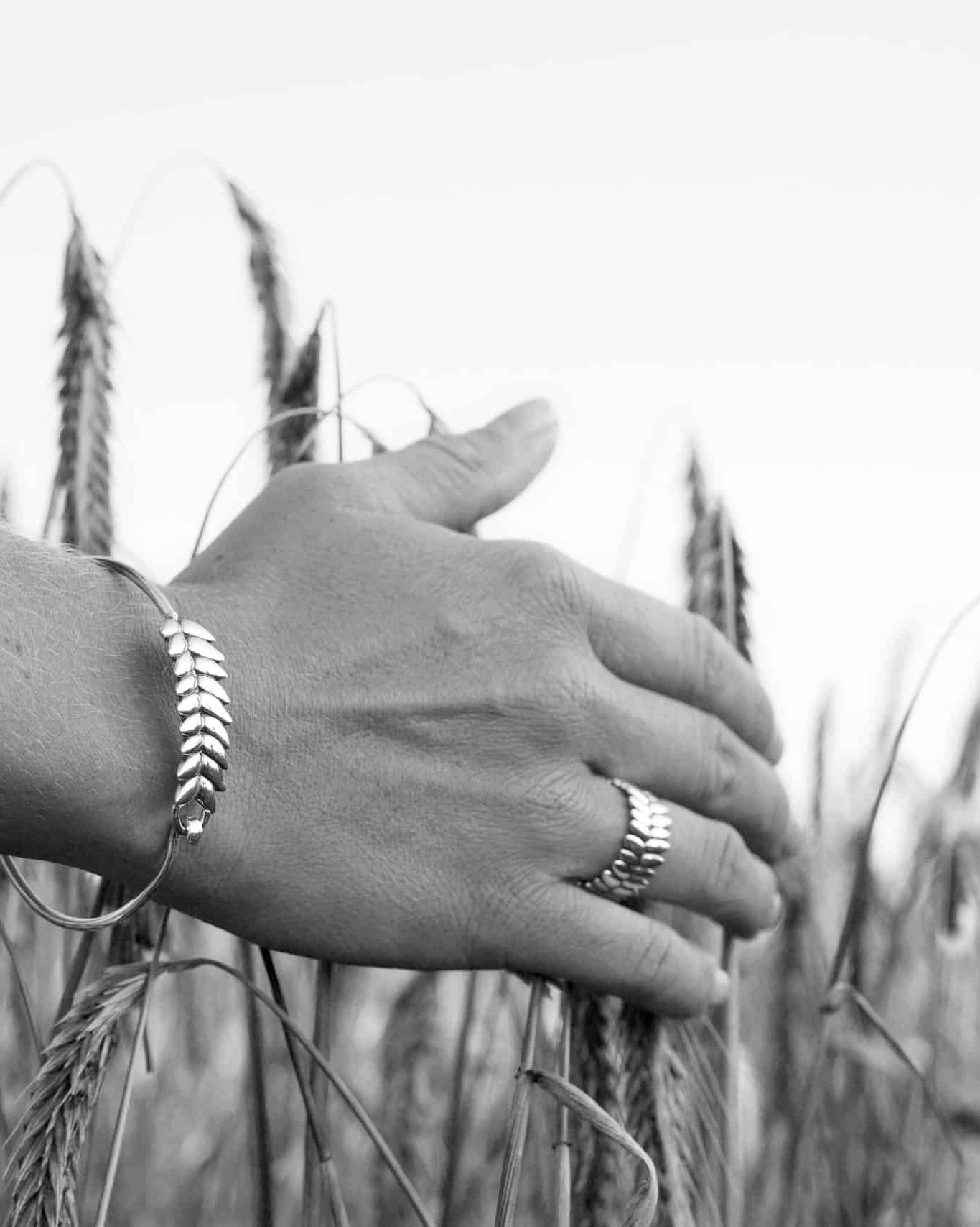 Guldviva Råg armring, rannerengas