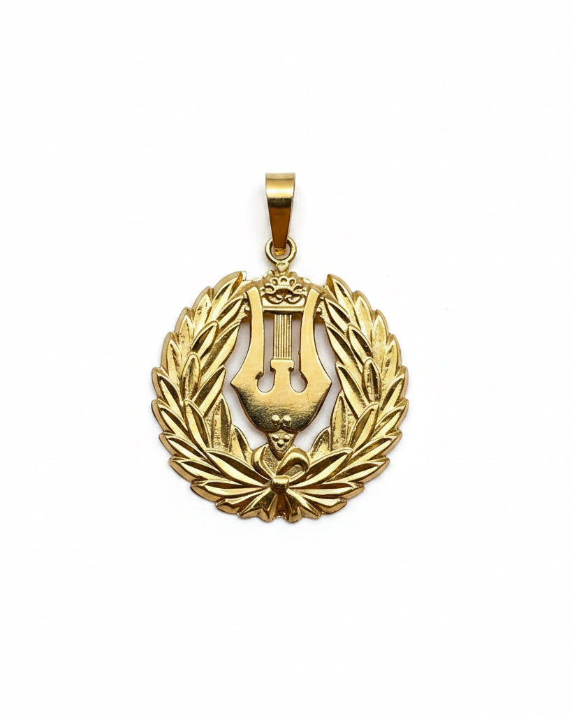 Riipuslyyra 23 mm 14K kultaa Ruotsi-malli