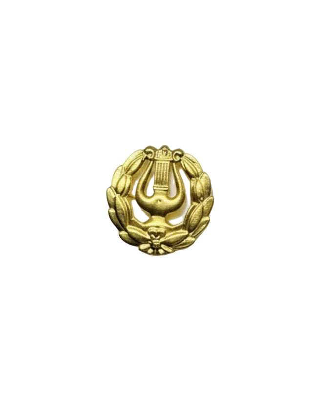 Äitilyyra rintaneula 16 mm, 14K kultaa ylioppilasjuhlaan