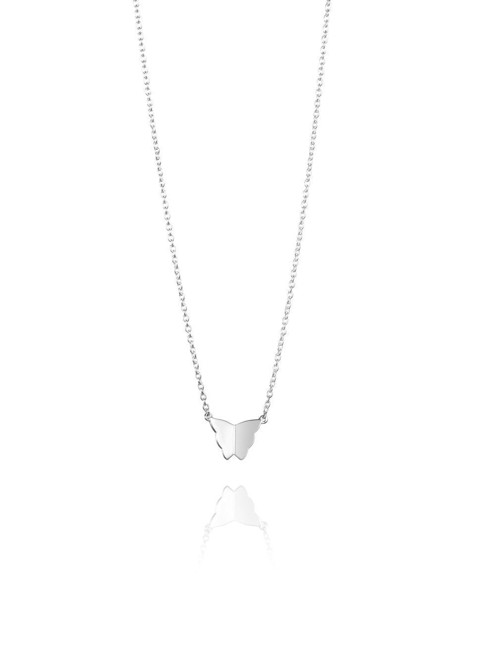 Efva Attling Little Miss Butterfly 10-100-01017 halsband har en tunn silverkedja prydd med en fjäril.