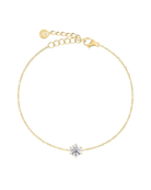 Kullattu Edblad Crown Bracelet Gold -rannekoru kimaltelevalla zirkonialla