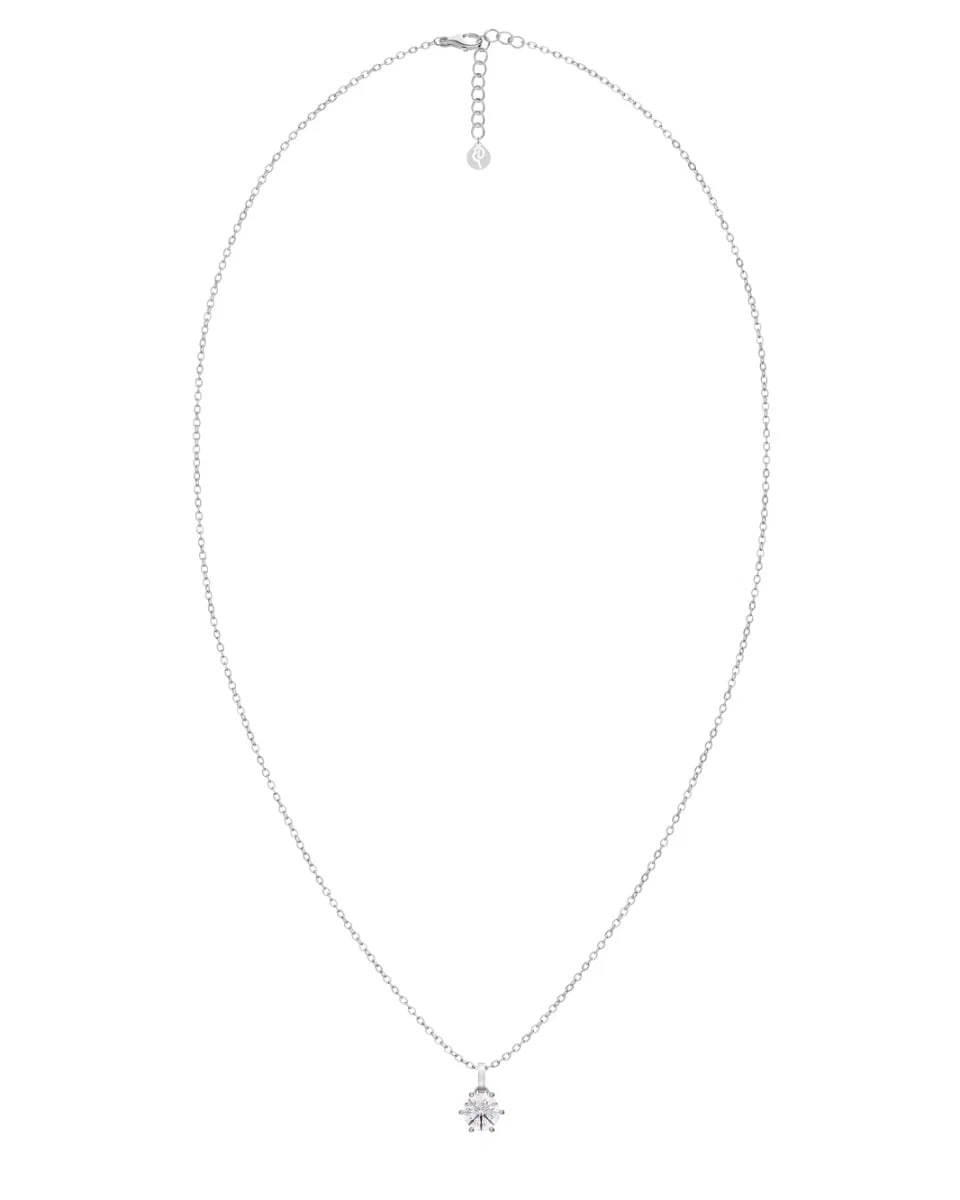 Edblad Crown Silver 126877 halsband i blankt stål med tunn ankarkedja