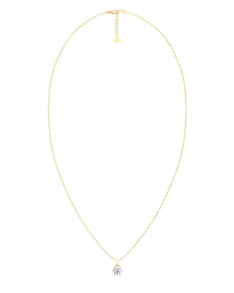 Guldpläterat Edblad Crown Gold 126878 halsband med tunn ankarkedja
