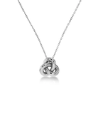 Teräksinen Edblad Infinity Knot Necklace S Silver -kaulakoru 129858 lähikuvassa