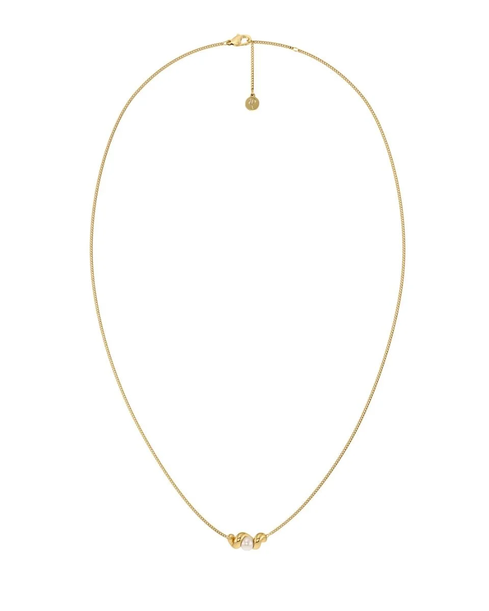 Guldpläterat Edblad Margot Necklace Gold pärlemorhalsband 130425 med kedja