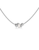Edblad Margot Necklace Silver pärlemorhalsband 130426 i blankt stål i närbild