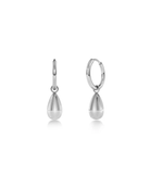 Edblad Drop Mini Hoops Silver ringörhängen i blankt stål med droppberlock 130606