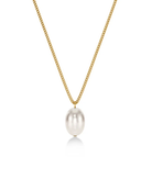 Guldpläterat Edblad Perla Necklace L Gold pärlhalsband 130663