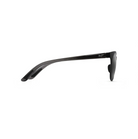 Profiilikuva Maui Jim Wailua -aurinkolaseista sivulta katsottuna. Erittäin kapea ja kevyt läpikuultavan harmaa nailonaisa, joka kaartuu kevyesti korvan taakse.