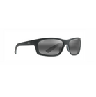 Maui Jim Kanaio Coast -aurinkolasit etuviistosta esitellen kolminkertaisesti ruiskuvaletun nailonrungon valkoisia ja sinisiä yksityiskohtia sekä upotettuja nenätyynyjä.