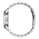 Citizen AW0151-85X -kello sivusuunnasta kuvattuna, esitellen klassisen muotoilun ja rungon 10,4 mm paksuuden nupin puolelta.