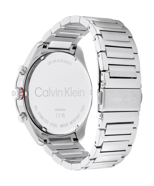 Calvin Klein Force CK25200264 klockans baksida är silverfärgad.