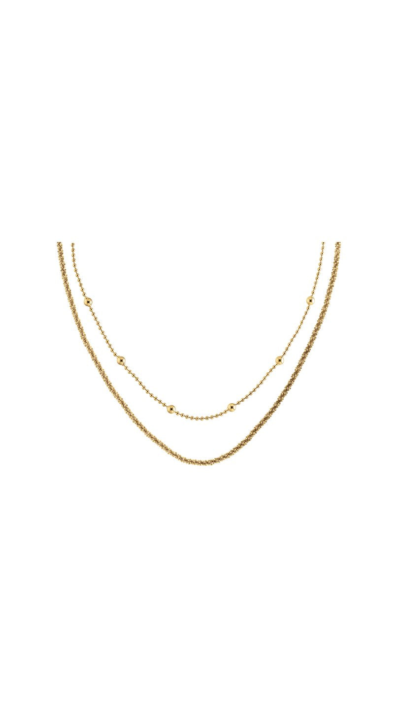 Calvin Klein CK Layered Necklace guldfärgat lager-på-lager-halsband för dam