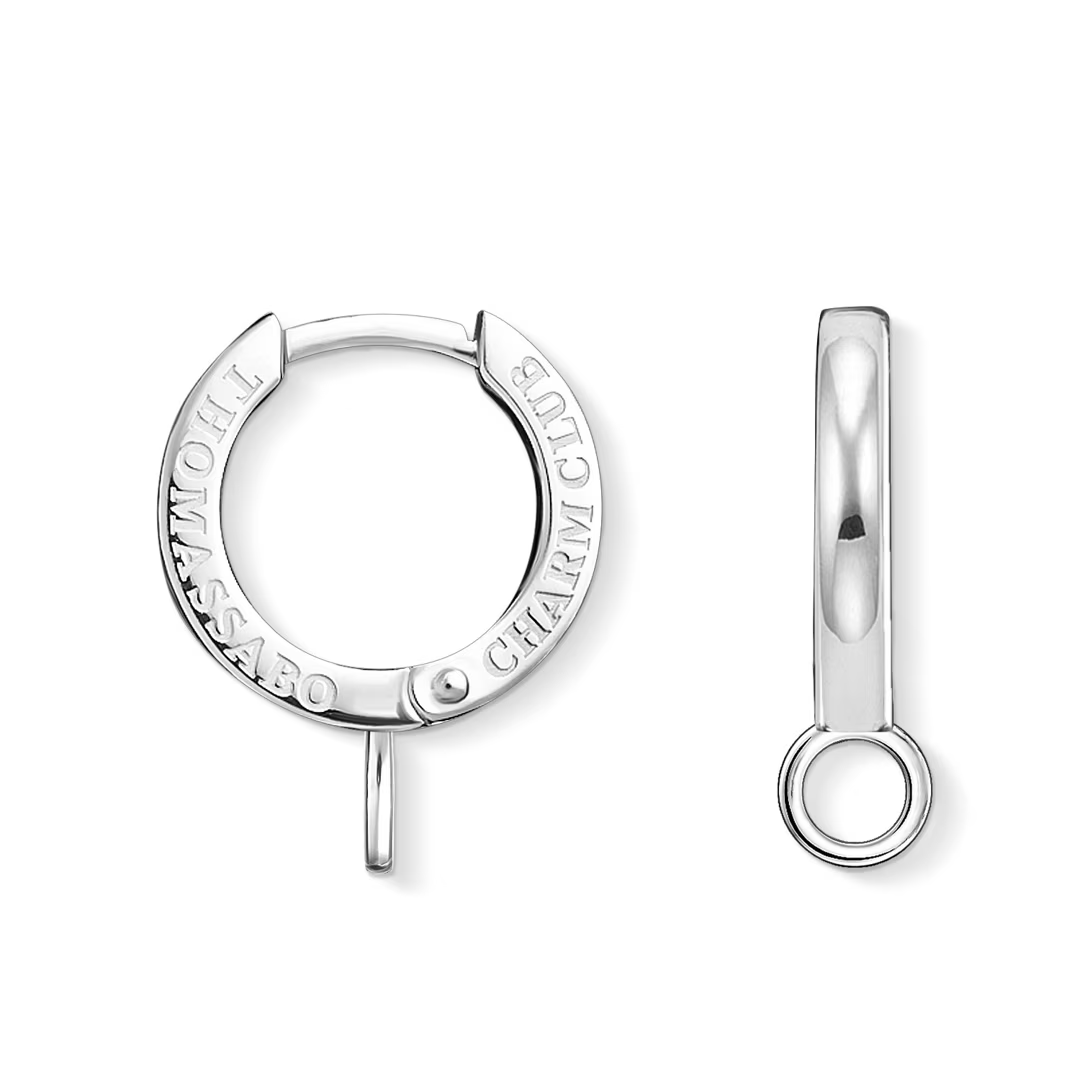 Thomas Sabo H2011-001-21 Charm Club -rengaskorvakoru tekstillä ja ripustuslenkillä.