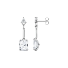 Thomas Sabo H2177-051-14 -hopeakorvakorut suurilla oktagon-hiotuilla kirkkailla zirkonioilla.