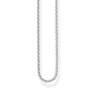 Thomas Sabo Cord Chain-halsbandet KE1349-001-12 är en 2 mm bred snörkedja tillverkad av klart silver.