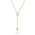 Guldfärgad Thomas Sabo Bold Elegance-halsband med oktagon- och droppslipade stenar.