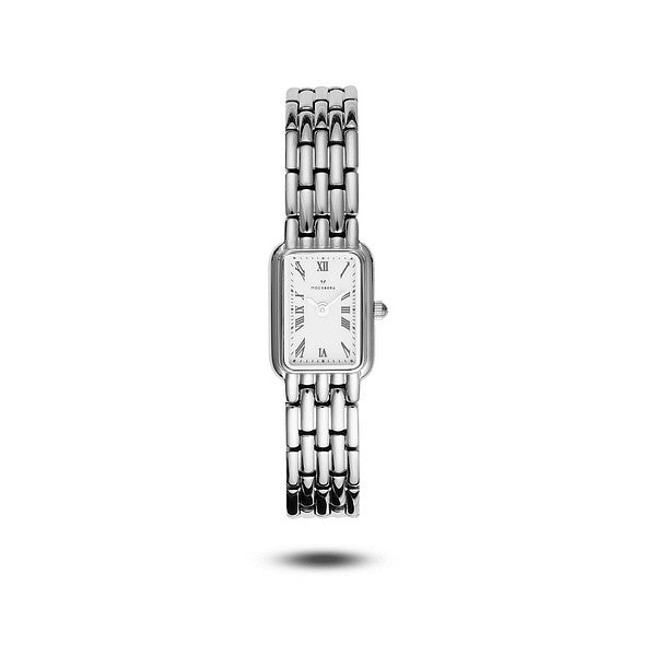 Mockberg Renaissance Silver MB0256 silverfärgad damklocka med vit urtavla