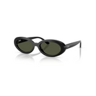 Ray-Ban RB2223 901/31 Black aurinkolasit kiiltävän mustalla ovaalilla kehyksellä ja perinteisillä vihreillä mineraalilasilinsseillä.