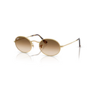 Ray-Ban Oval RB3547 aurinkolasit kullanvärisellä metallirungolla ja ruskeilla liukuvärjätyillä mineraalilasilinsseillä.