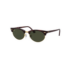 Ray-Ban RB3946 1304/31 Clubmaster Oval -aurinkolasit, kilpikonnakuvioitu kehys ja vihreä linssi