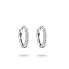 Fina Thomas Sabo SCH150373 creoler i silver med en rad av zirkonia sedda framifrån.
