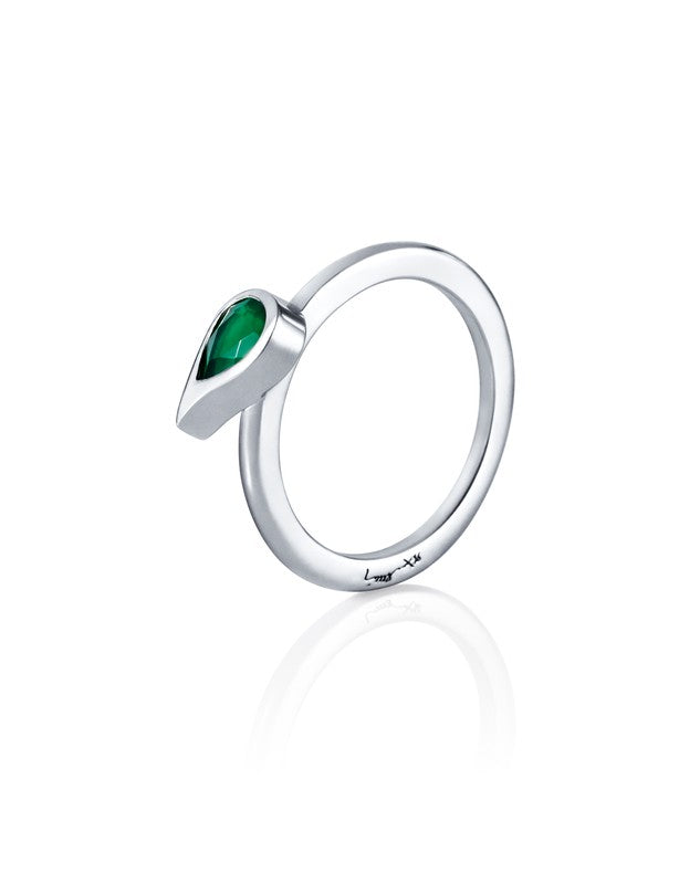 Profilbild av Efva Attling Sparkle of Life 13-100-02445 silverring med grön kalcedonsten.