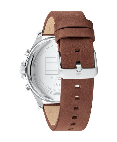 Tommy Hilfiger TH1710522 klockans baksida är silverfärgad.