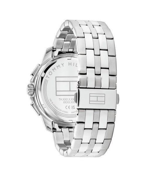 Tommy Hilfiger TH1710620 klockans baksida är silverfärgad.